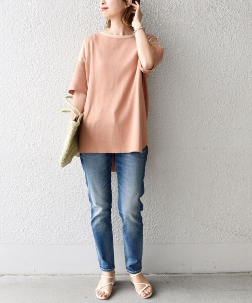 SHIPS(シップス)の「【WEB限定】〈手洗い可能〉ドッキングデザイントップス◇(Tシャツ/カットソー・レディース・ベージュ/ナチュラル/オリーブ/イエロー/ピンク・ONE SIZE)」の18枚目の写真