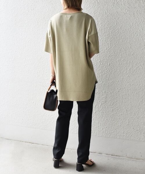 SHIPS(シップス)の「【WEB限定】〈手洗い可能〉ドッキングデザイントップス◇(Tシャツ/カットソー・レディース・ベージュ/ナチュラル/オリーブ/イエロー/ピンク・ONE SIZE)」の8枚目の写真
