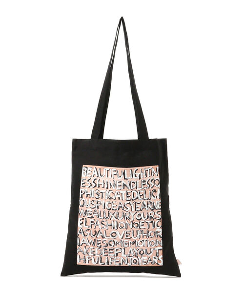 BEAMS LIGHTS(ビームスライツ)の「DAI WATANABE × BEAMS LIGHTS / graphic TOTE(トートバッグ・メンズ・ブラック/ナチュラル・ONE SIZE)」の2枚目の写真