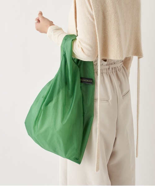 Actually（アクチュアリー）の「HUNGBAG エコバッグ L（エコバッグ/サブバッグ・レディース・グレー/グリーン/イエロー/ブラック・フリー）」の9枚目の写真