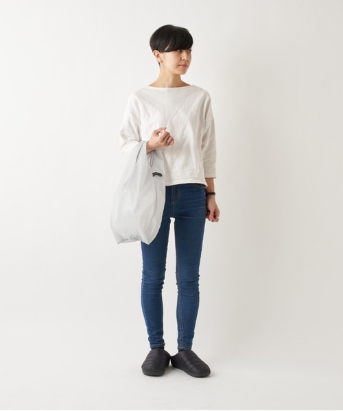 Actually（アクチュアリー）の「HUNGBAG エコバッグ L（エコバッグ/サブバッグ・レディース・グレー/グリーン/イエロー/ブラック・フリー）」の12枚目の写真