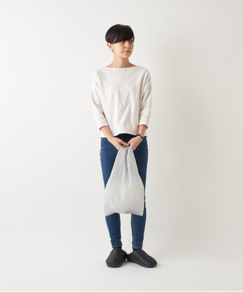 Actually（アクチュアリー）の「HUNGBAG エコバッグ L（エコバッグ/サブバッグ・レディース・グレー/グリーン/イエロー/ブラック・フリー）」の19枚目の写真