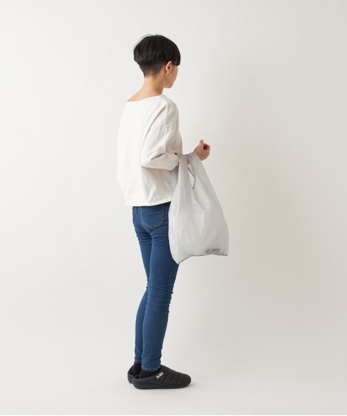 Actually（アクチュアリー）の「HUNGBAG エコバッグ L（エコバッグ/サブバッグ・レディース・グレー/グリーン/イエロー/ブラック・フリー）」の6枚目の写真