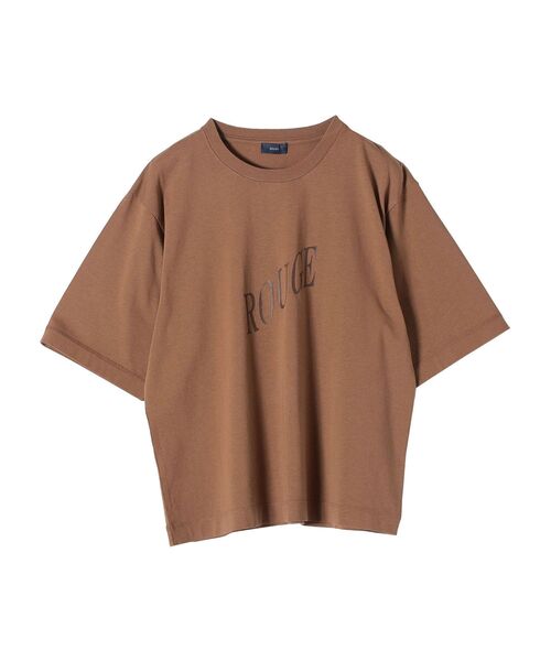 SHIPS(シップス)の「オリジナルロゴTEE(Tシャツ/カットソー・レディース・キャメル/ベージュ/ライトホワイト/ホワイト・ONE SIZE)」の1枚目の写真