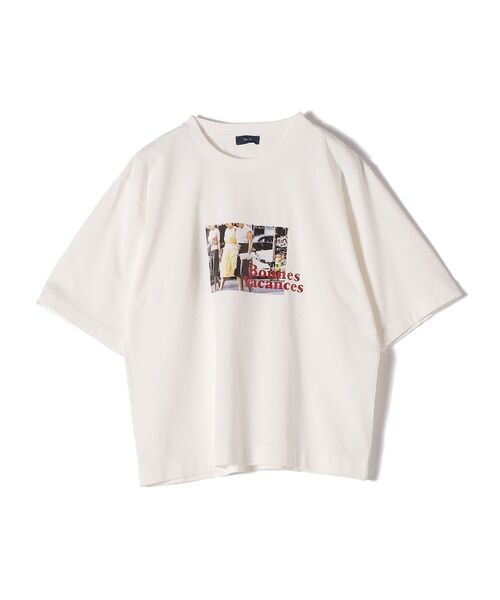 SHIPS(シップス)の「オリジナルロゴTEE(Tシャツ/カットソー・レディース・キャメル/ベージュ/ライトホワイト/ホワイト・ONE SIZE)」の6枚目の写真