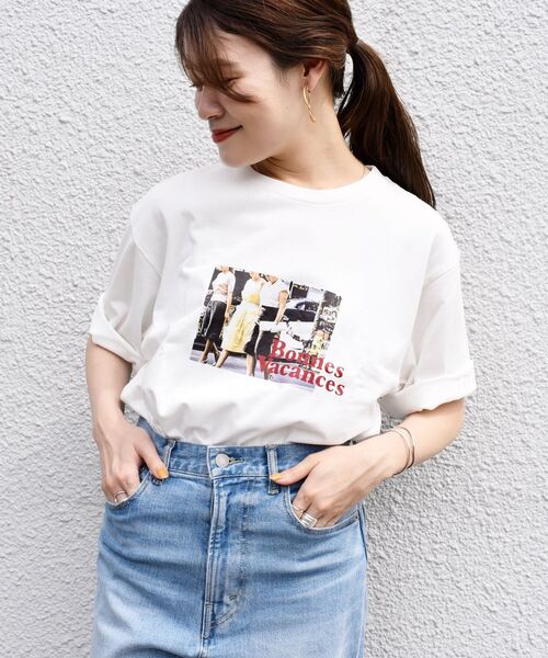SHIPS(シップス)の「オリジナルロゴTEE(Tシャツ/カットソー・レディース・キャメル/ベージュ/ライトホワイト/ホワイト・ONE SIZE)」の19枚目の写真