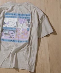 【i】16/-天竺 クルーネック エモバックプリントTシャツ