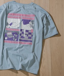 【i】16/-天竺 クルーネック エモバックプリントTシャツ