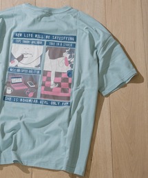 【i】16/-天竺 クルーネック エモバックプリントTシャツ