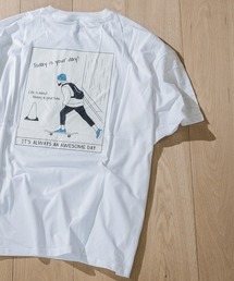 【i】16/-天竺 クルーネック エモバックプリントTシャツ