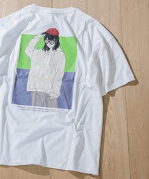 【i】16/-天竺 クルーネック エモバックプリントTシャツ