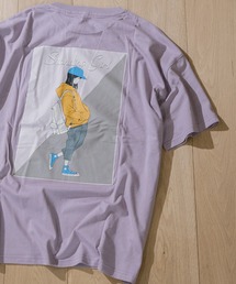 【i】16/-天竺 クルーネック エモバックプリントTシャツ