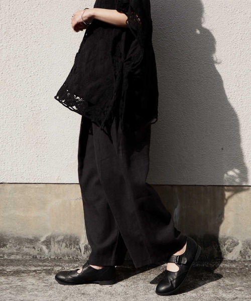 antiqua（アンティカ）の「ウィングチップストラップシューズ（ローファー・レディース・ブラック・LL/S/M/L）」の14枚目の写真