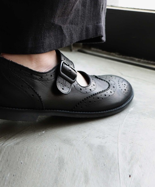 antiqua（アンティカ）の「ウィングチップストラップシューズ（ローファー・レディース・ブラック・LL/S/M/L）」の17枚目の写真