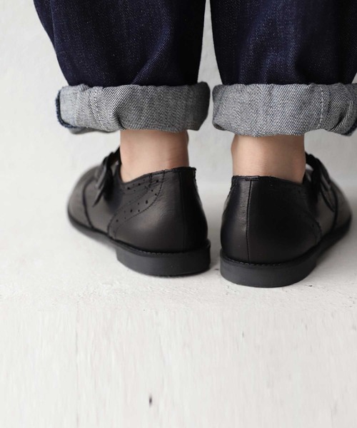 antiqua（アンティカ）の「ウィングチップストラップシューズ（ローファー・レディース・ブラック・LL/S/M/L）」の12枚目の写真