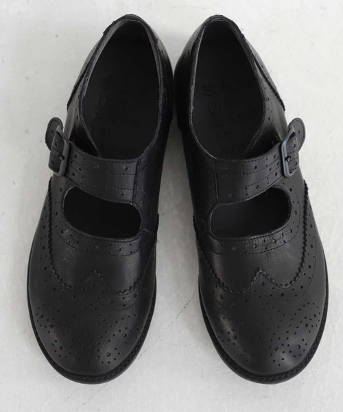 antiqua（アンティカ）の「ウィングチップストラップシューズ（ローファー・レディース・ブラック・LL/S/M/L）」の5枚目の写真