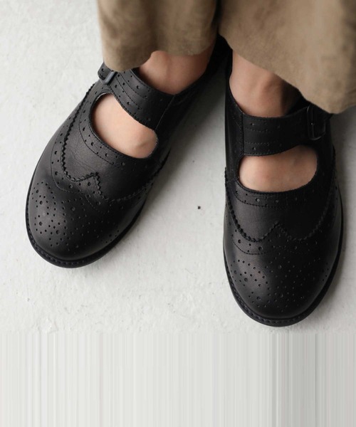 antiqua（アンティカ）の「ウィングチップストラップシューズ（ローファー・レディース・ブラック・LL/S/M/L）」の22枚目の写真