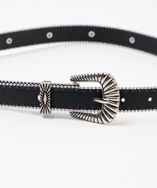 WEGO(ウィゴー)の「WEGO/ウエスタンチェーンミックスベルト(ベルト・レディース・ベージュ/ブラック/その他1・FREE)」の9枚目の写真