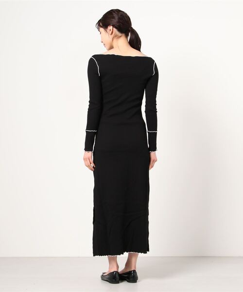 VRIA CHARME（バリアシャルム）の「リブメロウロングワンピース/ドレス（ワンピース・レディース・ブラック/オレンジ/ネイビー・FREE）」の5枚目の写真