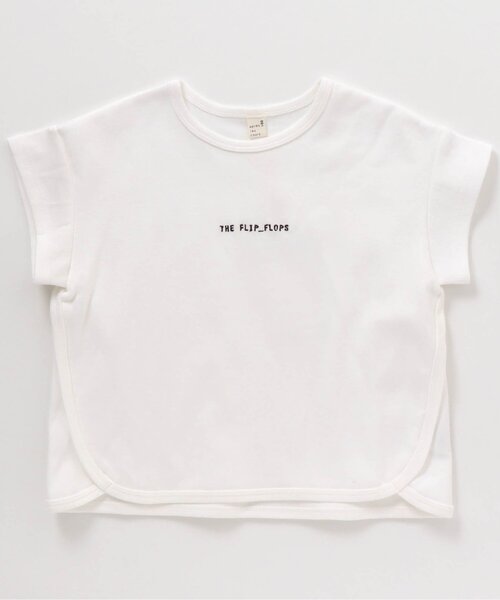 apres les cours（アプレレクール）の「/カラバリロゴTシャツ_接触冷感（Tシャツ/カットソー・キッズ・オフホワイト/ベージュ/オレンジ/サックスブルー/ミント・140/100/90/120/130/80/110）」の2枚目の写真