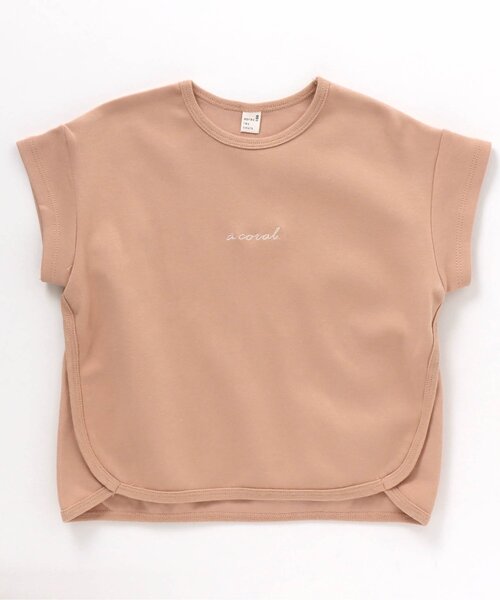 apres les cours（アプレレクール）の「/カラバリロゴTシャツ_接触冷感（Tシャツ/カットソー・キッズ・オフホワイト/ベージュ/オレンジ/サックスブルー/ミント・140/100/90/120/130/80/110）」の5枚目の写真