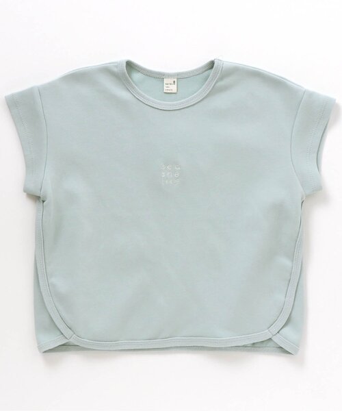 apres les cours（アプレレクール）の「/カラバリロゴTシャツ_接触冷感（Tシャツ/カットソー・キッズ・オフホワイト/ベージュ/オレンジ/サックスブルー/ミント・140/100/90/120/130/80/110）」の4枚目の写真