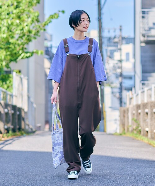 tk.TAKEO KIKUCHI(ティーケータケオキクチ)の「◆【WEB限定】潮田あかり×tk.TAKEO KIKUCHI コラボオーバーオール+トートバッグ(ユニセックスアイテム)(つなぎ/オールインワン・メンズ・ブラック/ベージュ/カーキ/ブラウン系・88/66)」の14枚目の写真