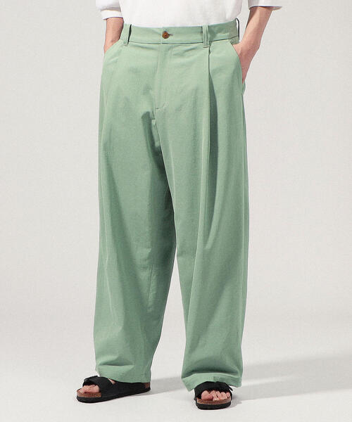 TOMORROWLAND （トゥモローランド）の「コットンポリエステル スーパーワイドパンツ（その他パンツ・メンズ・ライトグリーン/ホワイト/ブラウン/ネイビー・S/XS/M）」の10枚目の写真