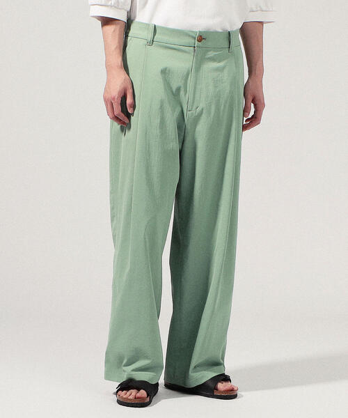 TOMORROWLAND （トゥモローランド）の「コットンポリエステル スーパーワイドパンツ（その他パンツ・メンズ・ライトグリーン/ホワイト/ブラウン/ネイビー・S/XS/M）」の17枚目の写真