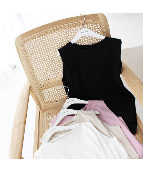 MODE ROBE（モードローブ）の「タックショルダータンクトップ（タンクトップ・レディース・ホワイト/ブラック/ベージュ/ピンク・FREE）」の9枚目の写真