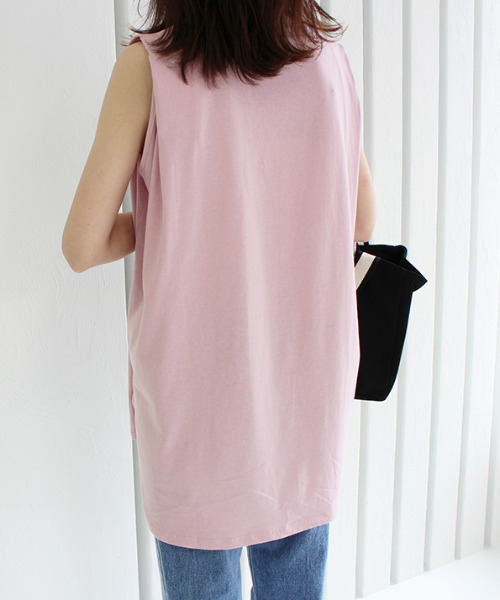 MODE ROBE（モードローブ）の「タックショルダータンクトップ（タンクトップ・レディース・ホワイト/ブラック/ベージュ/ピンク・FREE）」の17枚目の写真