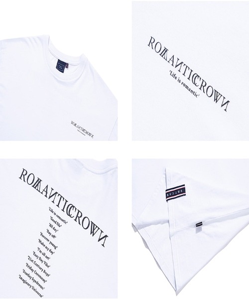 Slogan List The Romantic Mind Crown Romantic Logo Tee Tシャツ カットソー Crown ロマンティッククラウン のファッション 税込最安値
