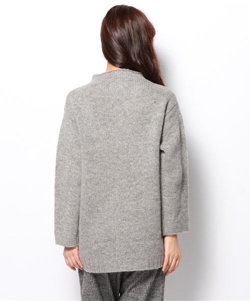 mystic（ミスティック）の「シェットランドビッグニット（ニット/セーター・レディース・オフホワイト/ブラック/グレー・ﾌﾘ-）」の6枚目の写真