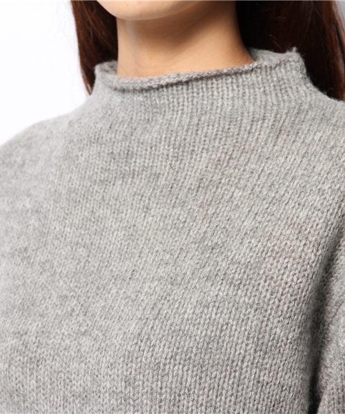 mystic（ミスティック）の「シェットランドビッグニット（ニット/セーター・レディース・オフホワイト/ブラック/グレー・ﾌﾘ-）」の7枚目の写真