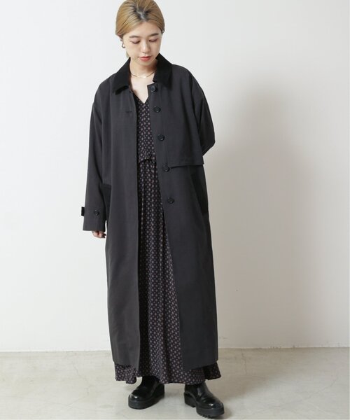 MJUKA.（ミューカ）の「東炊きギャバジン×コーデュロイ　コンビコート（その他アウター・レディース・ベージュ/スミクロ・FREE）」の2枚目の写真