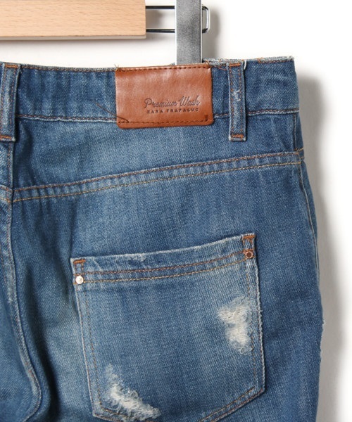 ZARA（ザラ）の「加工デニムパンツ（デニムパンツ・レディース・ネイビー・38）」の5枚目の写真