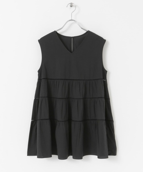 URBAN RESEARCH Sonny Label（アーバンリサーチサニーレーベル）の「Vネックティアードブラウス（シャツ/ブラウス・レディース・ブルー/ホワイト/ブラック・FREE）」の17枚目の写真