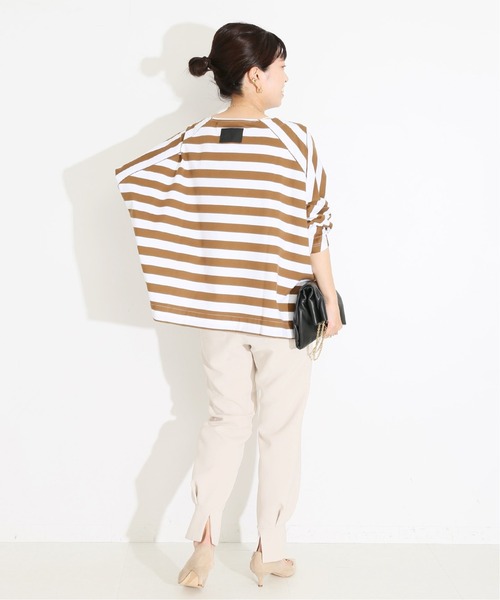 VERMEIL par iena（ヴェルメイユパーイエナ）の「【COGTHEBIGSMOKE/コグ ザ ビッグスモーク】DORGLAN TOP◆（Tシャツ/カットソー・レディース・ブラック/ブラウン・FREE）」の10枚目の写真