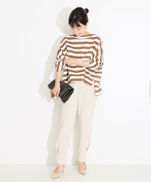 VERMEIL par iena（ヴェルメイユパーイエナ）の「【COGTHEBIGSMOKE/コグ ザ ビッグスモーク】DORGLAN TOP◆（Tシャツ/カットソー・レディース・ブラック/ブラウン・FREE）」の22枚目の写真