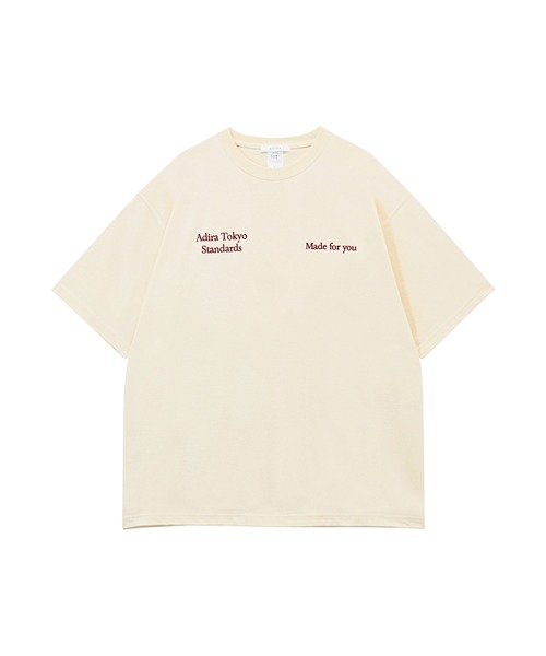 ADIRA（アディラ）の「ユニセックスヘビーオンスシシュウT（Tシャツ/カットソー・レディース・カーキ/アイボリー/キナリ/サックスブルー・LARGE）」の18枚目の写真