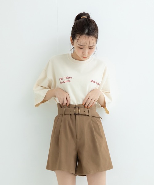 ADIRA（アディラ）の「ユニセックスヘビーオンスシシュウT（Tシャツ/カットソー・レディース・カーキ/アイボリー/キナリ/サックスブルー・LARGE）」の15枚目の写真