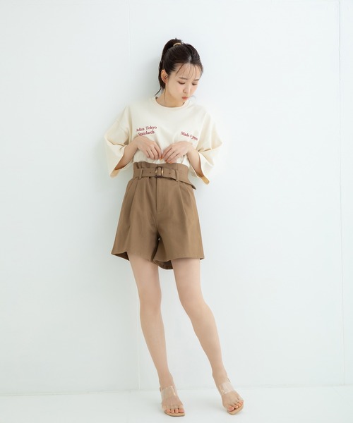 ADIRA（アディラ）の「ユニセックスヘビーオンスシシュウT（Tシャツ/カットソー・レディース・カーキ/アイボリー/キナリ/サックスブルー・LARGE）」の16枚目の写真