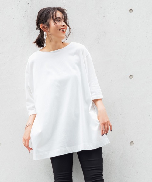 品質が完璧 ポケット付きチュニックTシャツ（Tシャツ/カットソー）｜coca トップス