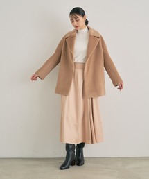 ANAYI | レザーライクサテンフレア スカート(スカート)