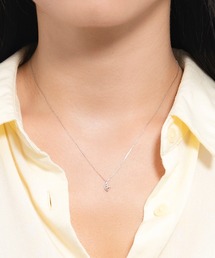 K10 ホワイトゴールド ダイヤモンド しずくモチーフ ネックレス