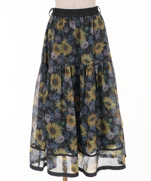 axes femme(アクシーズファム)の「ひまわり柄シアースカート(スカート・レディース・ピンク/ブラック/サックスブルー・MEDIUM)」の22枚目の写真
