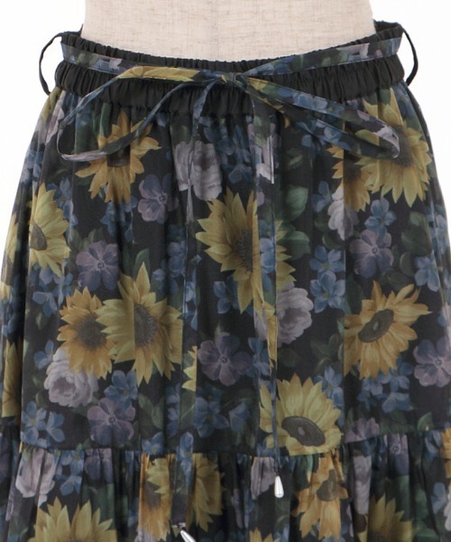 axes femme(アクシーズファム)の「ひまわり柄シアースカート(スカート・レディース・ピンク/ブラック/サックスブルー・MEDIUM)」の21枚目の写真