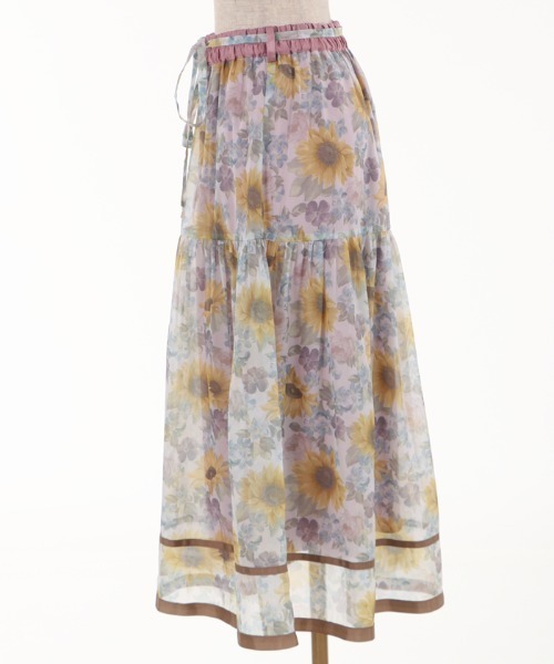 axes femme(アクシーズファム)の「ひまわり柄シアースカート(スカート・レディース・ピンク/ブラック/サックスブルー・MEDIUM)」の16枚目の写真