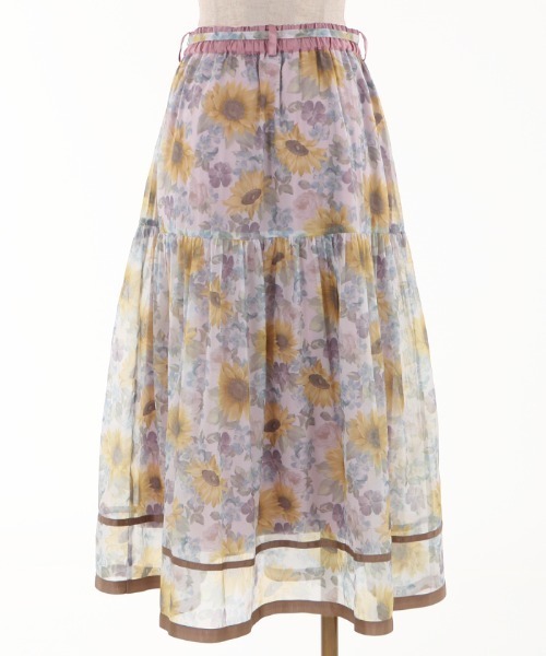 axes femme(アクシーズファム)の「ひまわり柄シアースカート(スカート・レディース・ピンク/ブラック/サックスブルー・MEDIUM)」の15枚目の写真