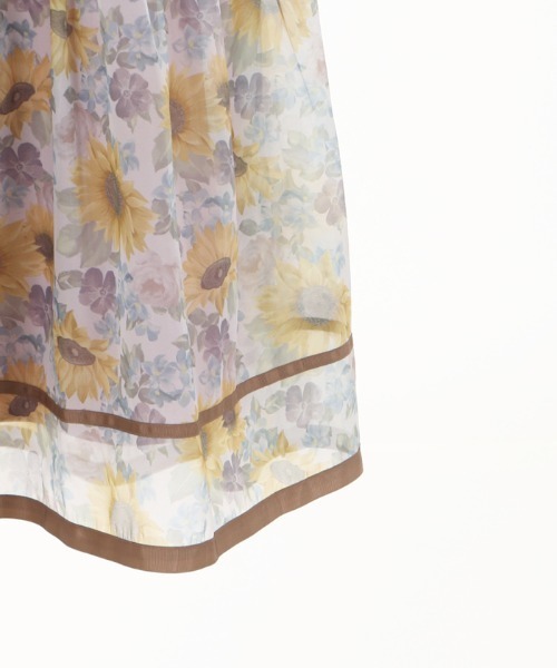axes femme(アクシーズファム)の「ひまわり柄シアースカート(スカート・レディース・ピンク/ブラック/サックスブルー・MEDIUM)」の13枚目の写真
